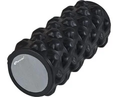 Spokey ROLL 2IN1 Fitness volelis, 33 x 14,5 cm, +1 lygus EVA putų volelis (10 cm), Tamsios pilkos, PU/PVC putos
