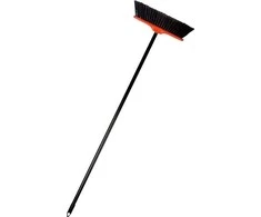 Raudonas grindų šepetys su metaliniu kotu Spontex, 120 cm
