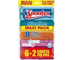 Su mikropluošto šluostės SPONTEX