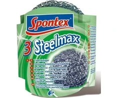 Taffel Nerūdijančio plieno šveistukai SPONTEX STEELMAX, 3 vnt.