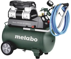 Betepalinis stūmoklinis kompresorius Metabo Basic 270-50 OF Silent; 50 l; 1,5 kW; 10 bar