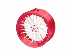 Springos Kalėdinis raktų pakabukas su slankiojančiu kraštu, 11 rausvai baltos spalvos, 70 mm, su gobelenu