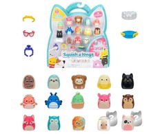 SQUISHMALLOWS SQUISH-A-LONGS kolekcinės figūrėlės, 14 vnt., 2,5 cm