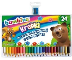 St. Majewski BAMBINO Pieštukai mediniame rėmelyje 24 spalvos + galąstuvas