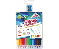Mediniai pieštukai Jumbo 10 spalvų St.Menas - ST-MAJEWSKI