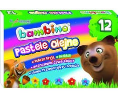 Aliejinės kreidelės Bambino, 12 spalvų