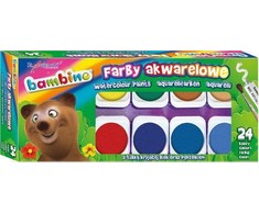 Vandens spalvos 24 vnt. didelės Bambino