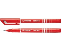 Stabilo Fineliner Sensor 189, 0,3 mm, rød, æske a 10 stk.