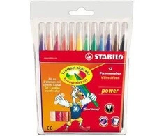 Stabilo Flomasteriai POWER, 12 sp.