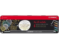 Stabilo Pen 68 Metallic flomasteriai, 6 vnt.