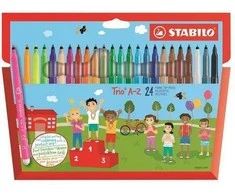 Stabilo Flomasteriai TRIO A-Z 24sp.