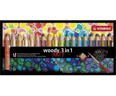 Stabilo Woody Arty kreidelės 3in1 18 spalvų + galąstuvas (381315)