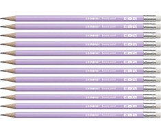 Stabilo Swano Pastel Hb pieštukas su trintuku, violetinis