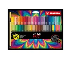 Stabilo - Pen 68 ARTY, 65 spalvų kartoninė piniginė