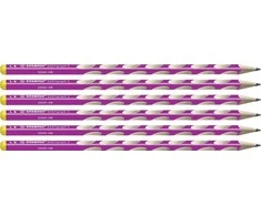 Stabilo EasyGraph S HB LR rausvas pieštukas (6vnt) STABMO
