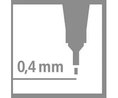 STABILO point 88, Daugiaspalvis, Plonas, Daugiaspalvis, Plastikas, Šešiakampis, 0,4 mm