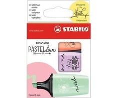 Stabilo Zakreślacz Boss Mini Pastellove 3 spalvų (283420)