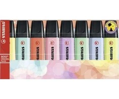Stabilo Šviesiau Boss Pastel atveju 8 spalvų STABDRO