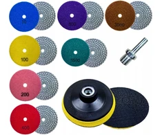 ALLBE AKMENS POLIRAVIMO RINKINYS 8-viename; 100mm + KOTAS