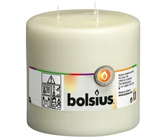 Stabilus Bolsius žvakė su cilindru ir 3 degikliais Mamoth Ø150x150mm smėlio spalvos