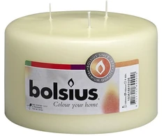 Stabilus Bolsius žvakė su cilindru ir 3 degikliais Mamoth Ø100x150mm smėlio spalvos