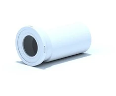 Ani_Plast Tiesi unitazo jungtis , 110 mm, su 15 mm nuokrypiu