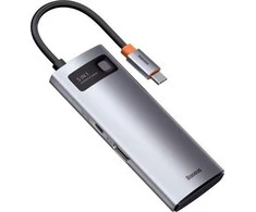 Baseus Metal Gleam serijos 5in1 stebulė, nuo USB-C iki 3x USB 3.0 + HDMI + USB-C PD