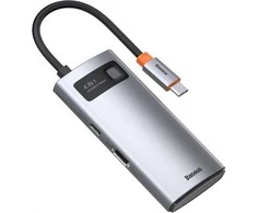 Jungčių stotelė / adapteris USB C kištukas - 4 rūšių jungtys Metal Gleam BASEUS