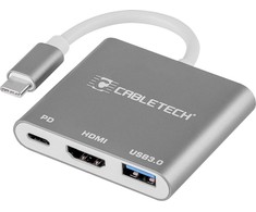 Jungties adapteris Cabletech kištukas Type C - USB 3.0 HDMI 2.0 Type C