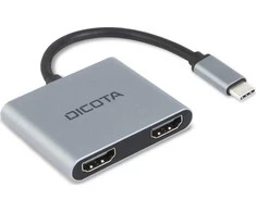 Dokų Stotis - DICOTA D32063 4-in-1 USB-C 4K HDMI Sidabrinė