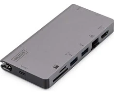 Assmann Electronic ASSMANN USB Type-C Multiport Travel Dock 8 jungtys