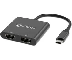 Stacja/replikator Manhattan Dual-HDMI USB-C (154321)