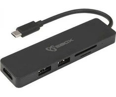 Sbox Technology Sbox TCA-51 USB Type-C->HDMI/USB-3.0/SD+TF jungtis
