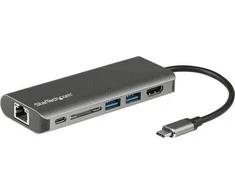 StarTech.com DKT30CSDHPD3 knyginių kompiuterių dokas / jungčių replikatorius Vielinis USB 3.2 Gen 1 (3.1 Gen 1) Type-C Juoda, Pilka