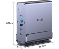 Šakotuvas Stotis / replikatorius Unitek Universal DisplayLink Triple 4K USB-C/Thunderbolt (D1135AGY01)