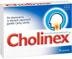 Stada Cholinex Pastilės, skirtos gerklės ir burnos uždegimui gydyti, 16 vnt.