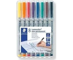 Staedtler 311 WP8, 8 pc(s), Juodas, Mėlyna, Brown, Žalias, Oranžinis, Raudona, Violet, Geltona, Pilkas, Polypropylene (PP), 0.4 mm