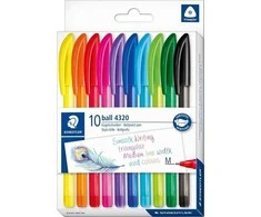 Staedtler vienkartiniai trikampiai tušinukai, 4320 M, 10 spalvų