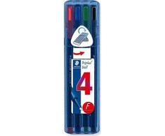 Staedtler Triplus Ball rašiklis, F, 4 spalvos, dėklas