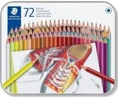 Staedtler – spalvotas šešiakampis pieštukas metalinėse dėžutėse, 72 vnt (175 M72)