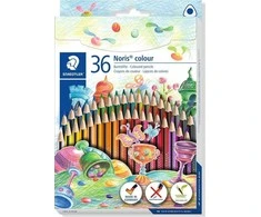 Staedtler - Noris spalvoti trikampiai spalvoti pieštukai, 36 vnt (187 CD36)
