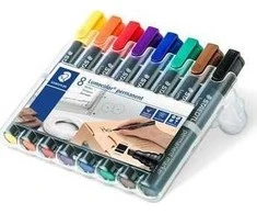 Staedtler STAEDTLER nuolatinis žymeklis 8 spalvų, nuožulnus 350WP8