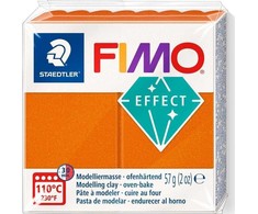 Polimerinė masė - Fimo - Metalinis efektas - Oranžinė 826 - 57 g - Stardust blizgesys