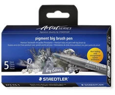 Staedtler Pigment big brush pen Pilkas 5ST (373 C5-1)