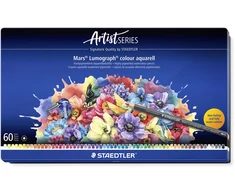 Staedtler Mars Lumograph spalvoti akvareliniai dažai 104, švelnūs, daugiaspalviai, 60 vnt.