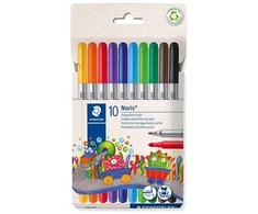 Staedtler STAEDTLER Noris Club Fasermaler mit Doppelspitze 10er Pack retail