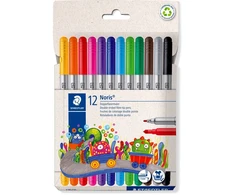 Staedtler STAEDTLER Noris Club Fasermaler mit Doppelspitze 12-er Pack retail