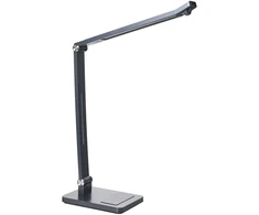 Stalinė lempa Beliani Lampa biurkowa LED LEPUS Z judesio jutikliu Tamsiai pilka