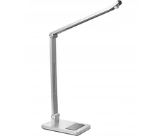 Stalinė lempa Beliani Lampa biurkowa LED LEPUS Z judesio jutikliu Sidabrinė