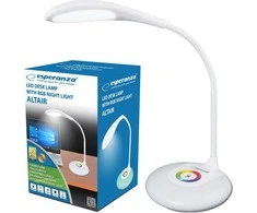 Stalo Lempa - Esperanza ELD102 3W LED Jutiklinis Valdymas Lankstus Rankos Baltas